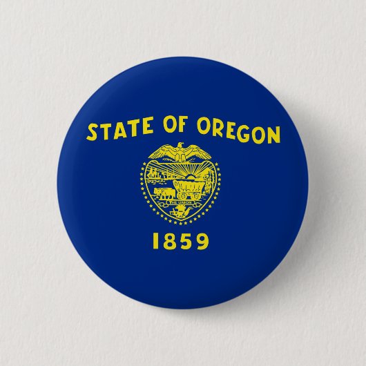 Oregon-vlag Ronde Button 5,7 Cm (Voorkant)