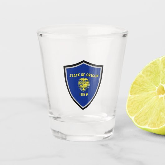 Oregon vlag shot glas (Voorkant)