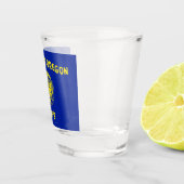 Oregon vlag  shot glas (Rechts)