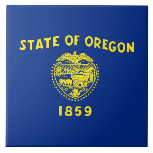 Oregon-vlag Tegeltje (Voorkant)
