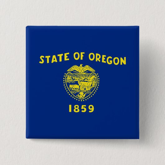 Oregon-vlag Vierkante Button 5,1 Cm (Voorkant)
