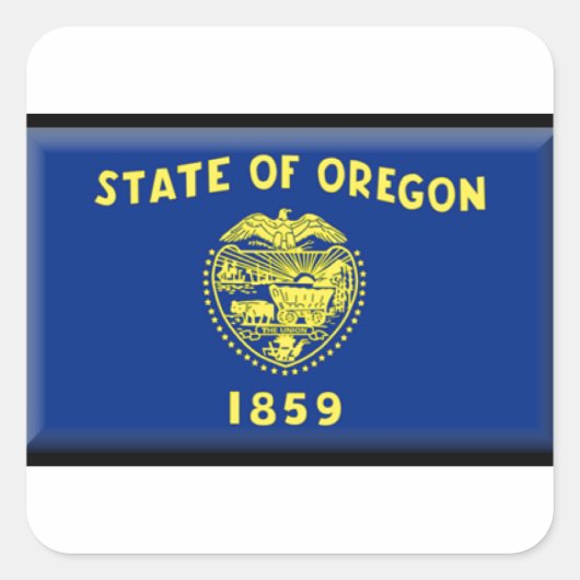 Oregon vlag vierkante sticker (Voorkant)