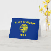 Oregon-vlag, Vlag van Oregon Kaart (Gele Bloem)