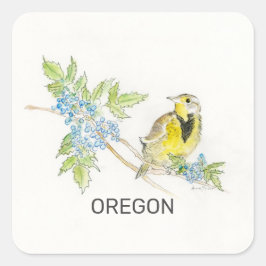 Oregon-vogelbloem Vierkante Sticker