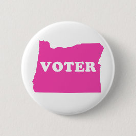 Oregon Voter - Ik stem in het roze Ronde Button 5,7 Cm
