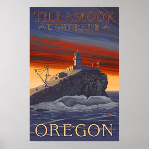 Oregon - vuurtoren van Tillamook Poster