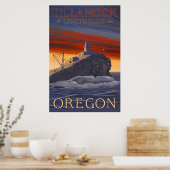 Oregon - vuurtoren van Tillamook Poster (Keuken)
