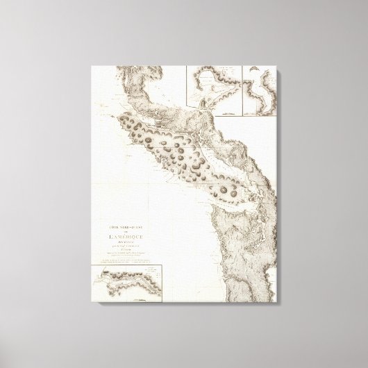 Oregon Washington British Columbia Canvas Afdruk (Voorkant)