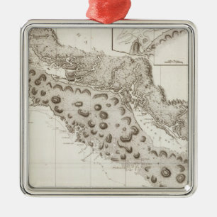 Oregon Washington British Columbia Metalen Ornament