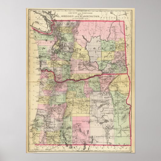 Oregon, Washington Poster (Voorkant)