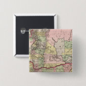 Oregon, Washington Vierkante Button 5,1 Cm (Voorkant /achterkant)