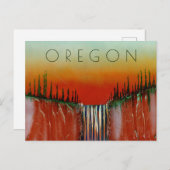 Oregon Waterfall Briefkaart (Voorkant / Achterkant)