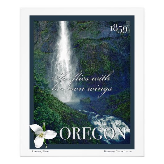 Oregon Waterfall Poster (Voorkant)