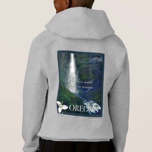 Oregon Waterfall Poster (Achterkant)