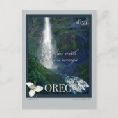 Oregon Waterfall Poster Briefkaart (Voorkant)