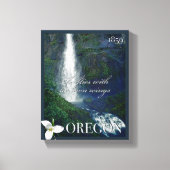 Oregon Waterfall Poster Canvas Afdruk (Voorkant)