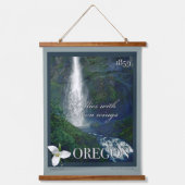 Oregon Waterfall Poster Hangend Wandkleed (Voorkant)