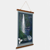 Oregon Waterfall Poster Hangend Wandkleed (Gebogen)