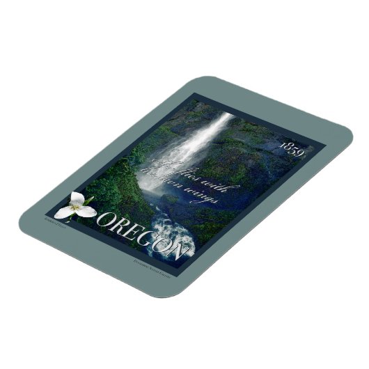 Oregon Waterfall Poster Magneet (Linkerzijde)