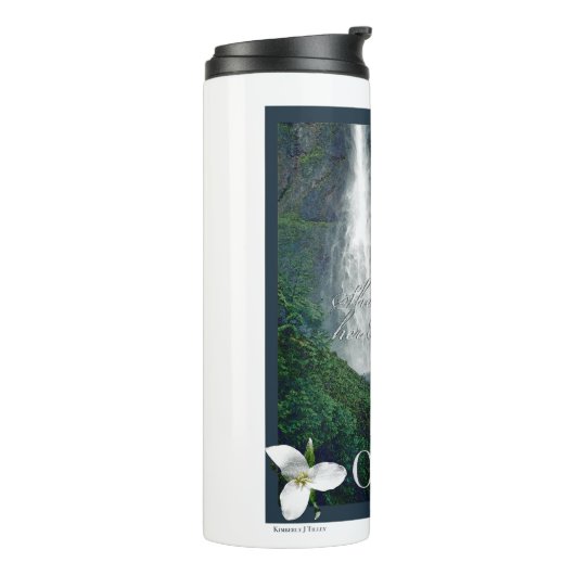 Oregon Waterfall Poster Thermosbeker (Gedraaid links)