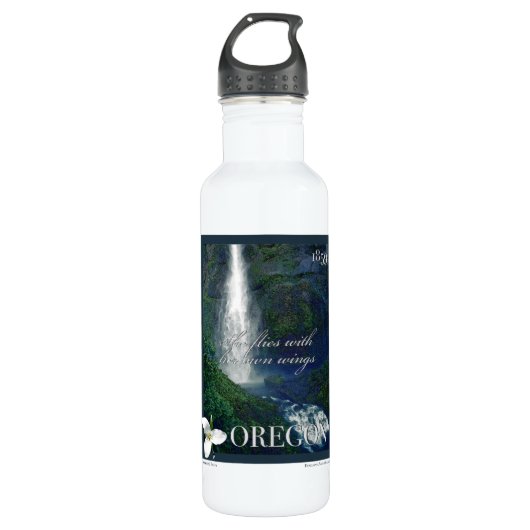 Oregon Waterfall Poster Waterfles (Voorkant)
