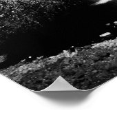 Oregon Waterfall (zwart-wit) Poster (Hoek)