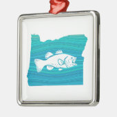 Oregon Wave Gevist Metalen Ornament (Links)