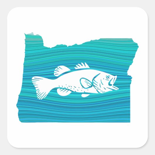 Oregon Wave Gevist Vierkante Sticker (Voorkant)