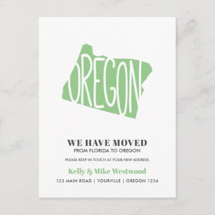 OREGON We hebben het nieuwe adres Nieuw Briefkaart