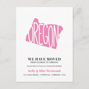 OREGON We hebben het nieuwe adres Nieuw Briefkaart