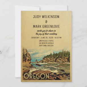 Oregon Wedding Invitation  midden-eeuw Kaart