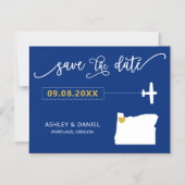 Oregon Wedding Save the Date Kaart, Kaart Magnetische Uitnodiging (Voorkant)