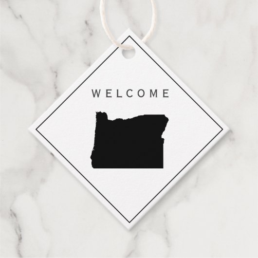 Oregon Welcome Bag Gift Label voor bruiloft (Voorkant)