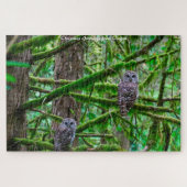 Oregon Wild Owl.Kerstgroet Legpuzzel (Horizontaal)