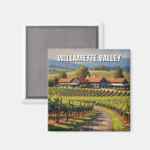 Oregon Willamette Valley Reis Magneet (Voorkant / Achterkant)