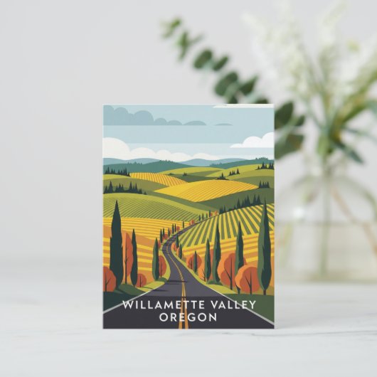 Oregon Willamette Valley Reizen Briefkaart (Staand voorkant)