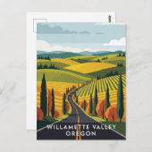 Oregon Willamette Valley Reizen Briefkaart (Voorkant / Achterkant)