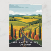 Oregon Willamette Valley Reizen Briefkaart (Voorkant)