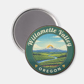 Oregon Willamette Valley Reizen Magneet (Voorkant / Achterkant)