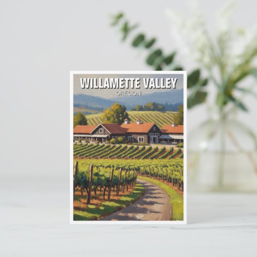 Oregon Willamette Valley Travel Briefkaart (Staand voorkant)