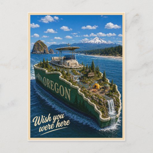 Oregon | Wish You Were Here | State Serie Briefkaart (Voorkant)