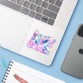 Oregon - Zomerse Sticker - Lilly Inspired (Laptop met iPhone)