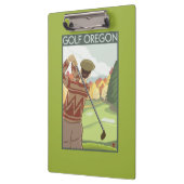OregonGolf Scene Vintage Travel Poster Klembord (Links)
