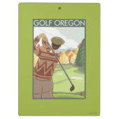 OregonGolf Scene Vintage Travel Poster Klembord (Achterkant)