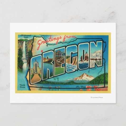 OregonLarge Letter Scenes 2 Briefkaart (Voorkant)