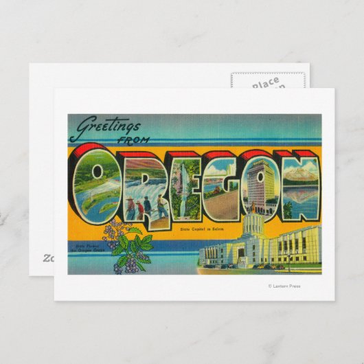 OregonLarge Letter Scenes 3 Briefkaart (Voorkant / Achterkant)