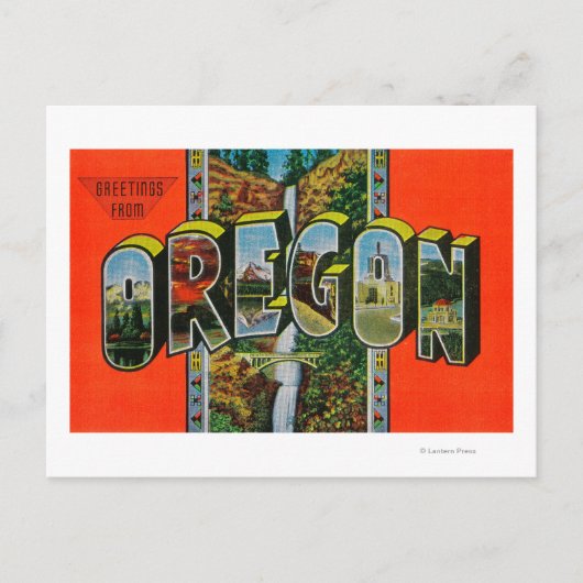 OregonLarge Letter-scènes Briefkaart (Voorkant)