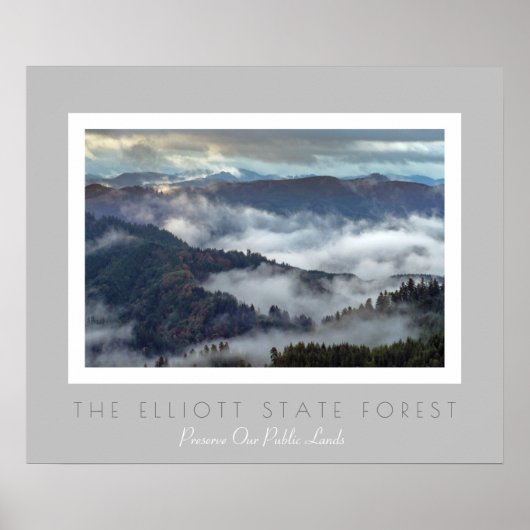 Oregon's Elliott State Forest - Protect Public Lan Poster (Voorkant)