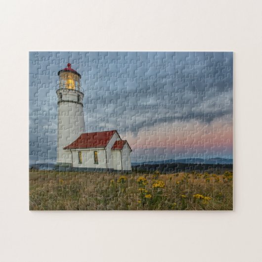 Oregon's oudste vuurtoren bij Cape Blanco State Legpuzzel (Horizontaal)