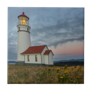 Oregon's oudste vuurtoren bij Cape Blanco State Tegeltje